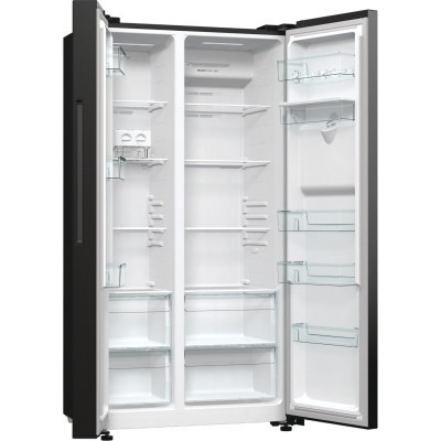 Холодильник SBS Gorenje, 179х67х92см, 2 двері, 353(191)л, А++, NF+, Інв., Зона св-ті, диспенсер, генератор льоду, Зовн. Диспл, ч