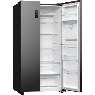 Холодильник SBS Gorenje, 179х67х92см, 2 двері, 353(191)л, А++, NF+, Інв., Зона св-ті, диспенсер, генератор льоду, Зовн. Диспл, ч