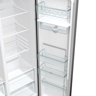 Холодильник SBS Gorenje, 179х67х92см, 2 двері, 353(191)л, А++, NF+, Інв., Зона св-ті, диспенсер, генератор льоду, Зовн. Диспл, ч