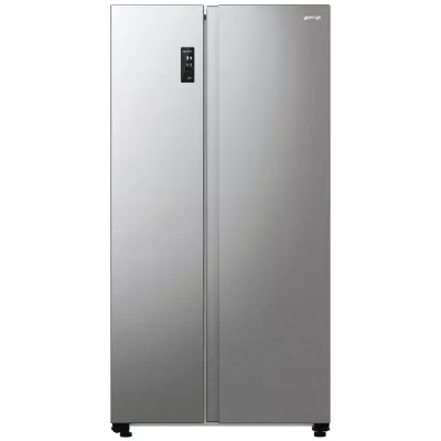 Холодильник SBS Gorenje, 179х67х92см, 2 двері, 356( 191)л, А++, NF+, Інв. , Зона св-ті, Зовн. Диспл, матовий сірий (NRR9185EAXL)