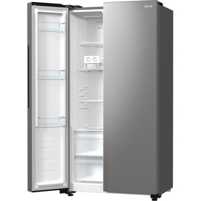 Холодильник SBS Gorenje, 179х67х92см, 2 двері, 356( 191)л, А++, NF+, Інв. , Зона св-ті, Зовн. Диспл, матовий сірий (NRR9185EAXL)