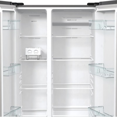 Холодильник SBS Gorenje, 179х67х92см, 2 двері, 356( 191)л, А++, NF+, Інв. , Зона св-ті, Зовн. Диспл, матовий сірий (NRR9185EAXL)