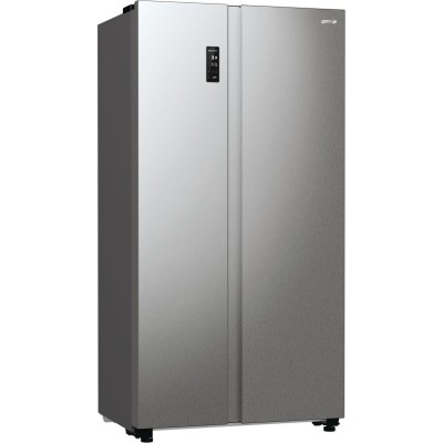 Холодильник SBS Gorenje, 179х67х92см, 2 двері, 356( 191)л, А++, NF+, Інв. , Зона св-ті, Зовн. Диспл, матовий сірий (NRR9185EAXL)
