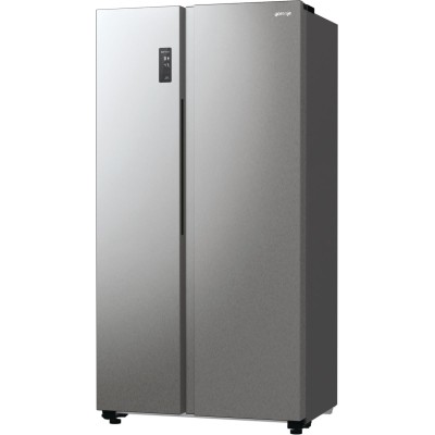 Холодильник SBS Gorenje, 179х67х92см, 2 двері, 356( 191)л, А++, NF+, Інв. , Зона св-ті, Зовн. Диспл, матовий сірий (NRR9185EAXL)