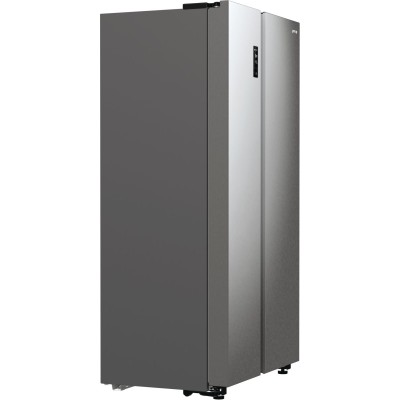 Холодильник SBS Gorenje, 179х67х92см, 2 двері, 356( 191)л, А++, NF+, Інв. , Зона св-ті, Зовн. Диспл, матовий сірий (NRR9185EAXL)