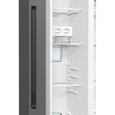 Холодильник SBS Gorenje, 179х67х92см, 2 двері, 356( 191)л, А++, NF+, Інв. , Зона св-ті, Зовн. Диспл, матовий сірий (NRR9185EAXL)