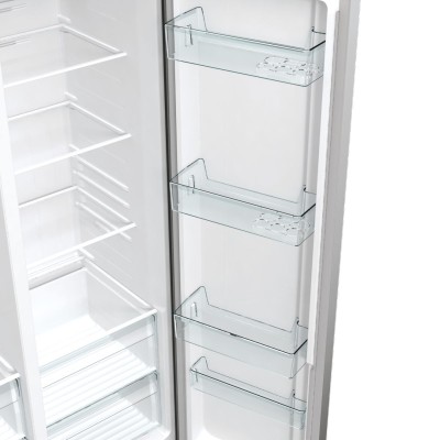 Холодильник SBS Gorenje, 179х67х92см, 2 двері, 356( 191)л, А++, NF+, Інв. , Зона св-ті, Зовн. Диспл, матовий сірий (NRR9185EAXL)