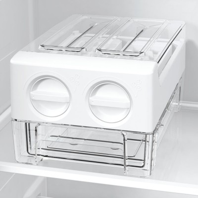 Холодильник SBS Gorenje, 179х67х92см, 2 двері, 356( 191)л, А++, NF+, Інв. , Зона св-ті, Зовн. Диспл, матовий сірий (NRR9185EAXL)