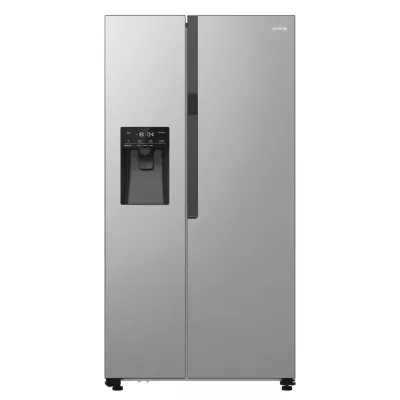 Холодильник SBS Gorenje, 179х70х92см, 2 двері, 376(190)л, А++, NF+, Інв., Зона св-ті, диспенсер, генератор льоду, Зовн. Диспл, н