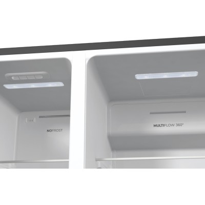 Холодильник SBS Gorenje, 179х70х92см, 2 двері, 376(190)л, А++, NF+, Інв., Зона св-ті, диспенсер, генератор льоду, Зовн. Диспл, ч