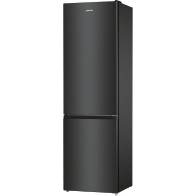 Холодильник з нижн. мороз. камерою Gorenje, 200х60х60см, 2 двері, 235( 96)л, А++, NoFrost+ , LED дисплей, Зона св-ті, чорний (NR