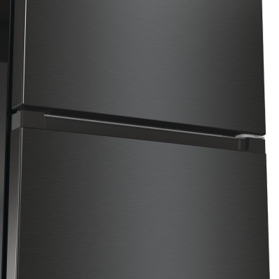 Холодильник з нижн. мороз. камерою Gorenje, 200х60х60см, 2 двері, 235( 96)л, А++, NoFrost+ , LED дисплей, Зона св-ті, чорний (NR