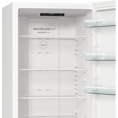 Холодильник з нижн. мороз. камерою Gorenje, 200х60х60см, 2 двері, 235(96)л, А++, NoFrost+, Зона св-ті, білий (NRK6202EW4)
