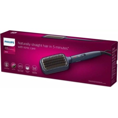 Щітка-випрямляч Philips Series 5000, темп.режимів-3, 150-200С, кераміка, синій (BHH885/00)