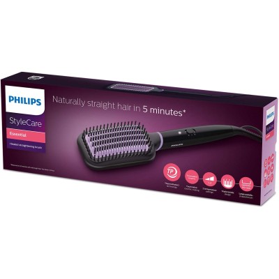 Щітка-випрямляч Philips StyleCare Essential, 52Вт, темп.режимів-2, 170-200С, кераміка, чорний (BHH880/00)