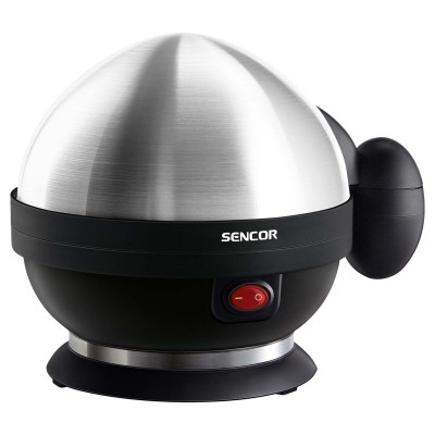 Яйцеварка Sencor, 380Вт, механічне керув., 3 рівня приготування, на 7 яєць, метал/пластик, чорний (SEG720BS)