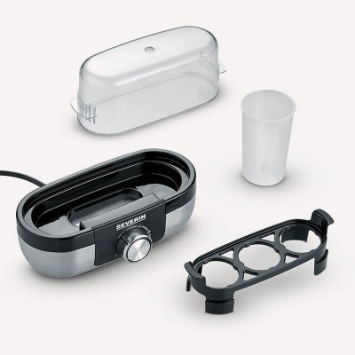 Яйцеварка Severin 270Вт, механічне керування, на 3 яйця, звуков., сигнал, пластик, сіро-чорний (EK3163)