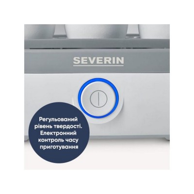 Яйцеварка Severin 420Вт, електр. керування , на 6 яєць, звуков., сигнал, пластик, білий (EK3164)