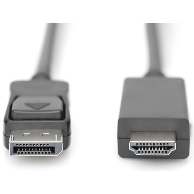 Кабель DIGITUS DisplayPort > HDMI (M/M), 2м, чорний (AK-340303-020-S)