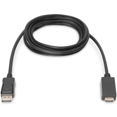 Кабель DIGITUS DisplayPort > HDMI (M/M), 2м, чорний (AK-340303-020-S)