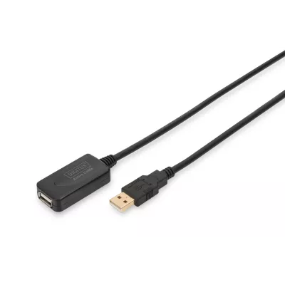 Подовжувач DIGITUS USB 2.0 Active Cable, A/M-A/F, 5м, чорний (DA-70130-4)