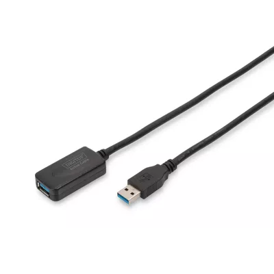 Подовжувач DIGITUS USB 3.0 Active Cable, A/M-A/F, 5м, чорний (DA-73104)