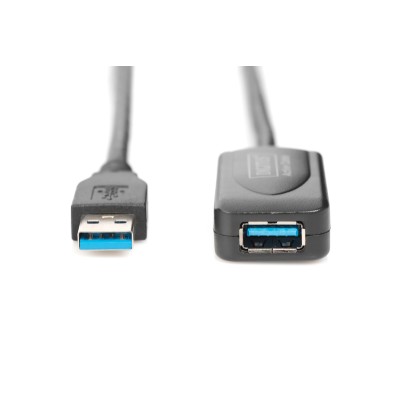 Подовжувач DIGITUS USB 3.0 Active Cable, A/M-A/F, 5м, чорний (DA-73104)