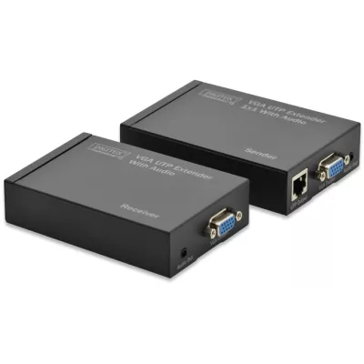 Подовжувач DIGITUS VGA через UTP, встановлений макс. 1920x1200, 0-70°C, 300 м, (DS-53400)