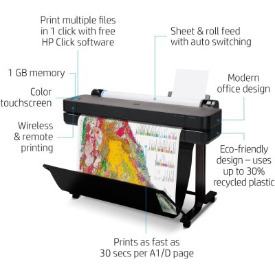 Принтер HP DesignJet T630 36" з Wi-Fi (5HB11D)
