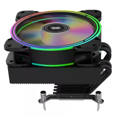 Процесорний кулер 2E GAMING Air Cool AC120T4-ARGB, LGA1851, 1700, 1200, 115x, 1366, AM5, AM4, AM3, AM3+, 4pin PWM, 3pin +5VARGB,