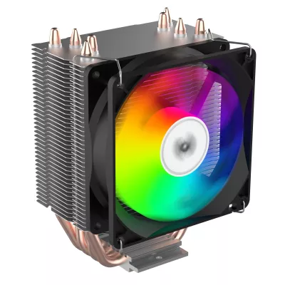 Процесорний кулер 2E GAMING Air Cool AC90D4-ARGB, LGA1851, 1700, 1200, 1366, 115x, AM5, AM4, AM3, AM3+, 4pin PWM, TDP 130W
