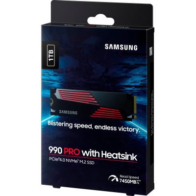 Твердотільний запам’ятовувальний пристрій накопичувач (SSD) G4 M.2 NVME 1TB W/HS 990 PRO MZ-V9P1T0CW SAMSUNG