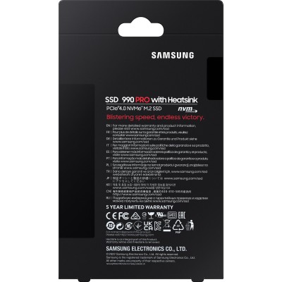 Твердотільний запам’ятовувальний пристрій накопичувач (SSD) G4 M.2 NVME 1TB W/HS 990 PRO MZ-V9P1T0CW SAMSUNG