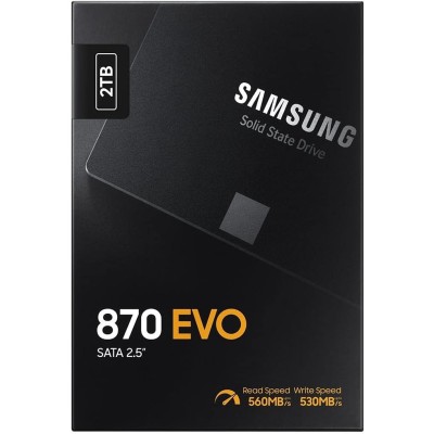 Твердотільний запам’ятовувальний пристрій накопичувач (SSD) SATA2.5" 2TB 6GB/S 870 EVO MZ-77E2T0B/EU SAMSUNG