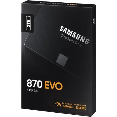 Твердотільний запам’ятовувальний пристрій накопичувач (SSD) SATA2.5" 2TB 6GB/S 870 EVO MZ-77E2T0B/EU SAMSUNG