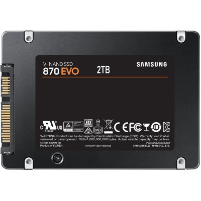 Твердотільний запам’ятовувальний пристрій накопичувач (SSD) SATA2.5" 2TB 6GB/S 870 EVO MZ-77E2T0B/EU SAMSUNG