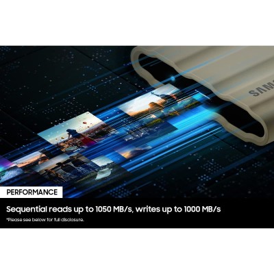 Твердотільний запам’ятовувальний пристрій накопичувач (SSD) USB3.1 2TB EXT. SHIELD T7 MU-PE2T0S/EU SAMSUNG