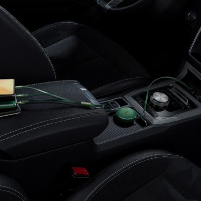 Кабель Baseus Bright Mirror 2 Series 3-in-1 (Micro USB+Lightning+Type-C) 100W (1.1m) Green