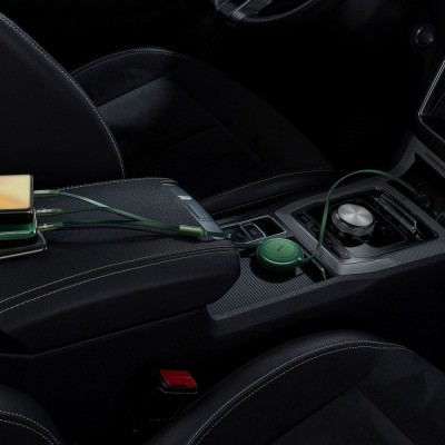 Кабель Baseus Bright Mirror 2 Series 3-in-1 (Micro USB+Lightning+Type-C) 100W (1.1m) Green