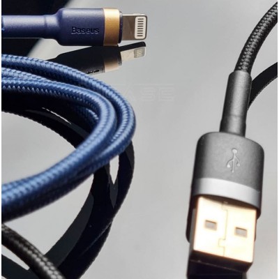 Кабель Baseus Cafule for lightning 1.5A 2M (CALKLF-CG1) Gray\Black