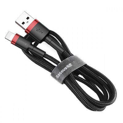 Кабель Baseus Cafule for lightning 1.5A 2M (CALKLF-CG1) Gray\Black