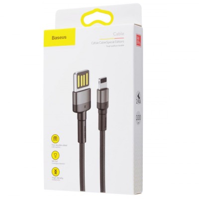 Кабель Baseus Cafule Light. SE 2.4A 1м (CALKLF-G91) Red/Black