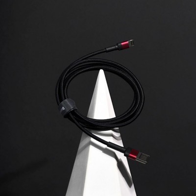 Кабель Baseus Cafule Light. SE 2.4A 1м (CALKLF-G91) Red/Black