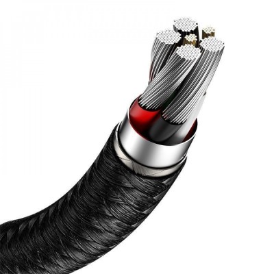 Кабель Baseus Cafule Metal Data Type-C 66W (0.25m) (CAKF000001) Black