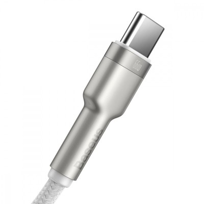 Кабель Baseus Cafule Metal Data Type-C 66W (2m) CAKF000202 White