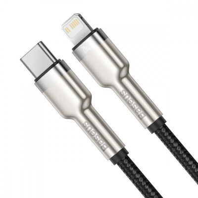Кабель Baseus Cafule Metal Data USB кабель Type-C to iP PD 20W 2m (CATLJK-B02) White Кабель Baseus Cafule Metal Data USB кабель Type-C to iP PD 20W 2m (CATLJK-B02) White