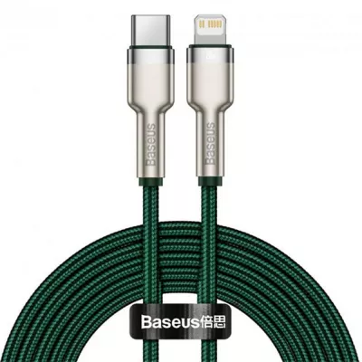 Кабель Baseus Cafule Metal Type-C to Lightning PD 20W (2m) (CATLJK-B06) green