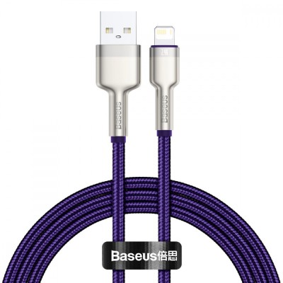 Кабель Baseus Cafule Series Metal Data USB кабель USB To IP 2.4A 1 М Purple (CALJK-A05)