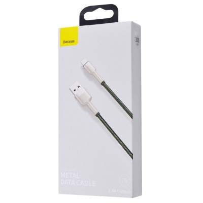 Кабель Baseus Cafule Series Metal Data USB кабель USB to IP 2.4A 2m (CALJK-B02) White