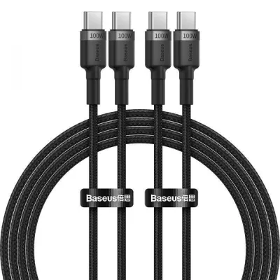 Кабель Baseus Cafule Type-C To Type-C 100W 2m (2pcs) (P10318306003-01) Gray/red